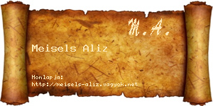 Meisels Aliz névjegykártya